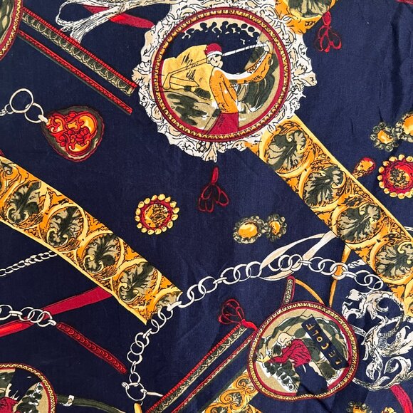 90's Silk Zip Up Golf Jacket - Windbreaker - Lightweight - Navy & Gold -Sz Small - Picture 9 of 11